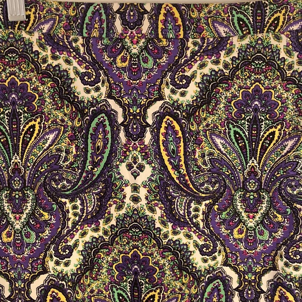 J.CREW purple multicolor paisley No.2 pencil skirt 2 - Picture 2 of 8